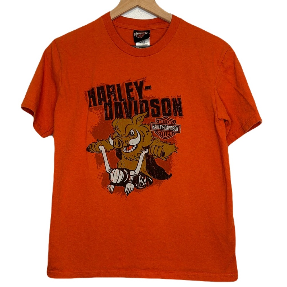 Harley-Davidson Biker Hog Graphic Short Sleeve T-Shirt Kid's Large
